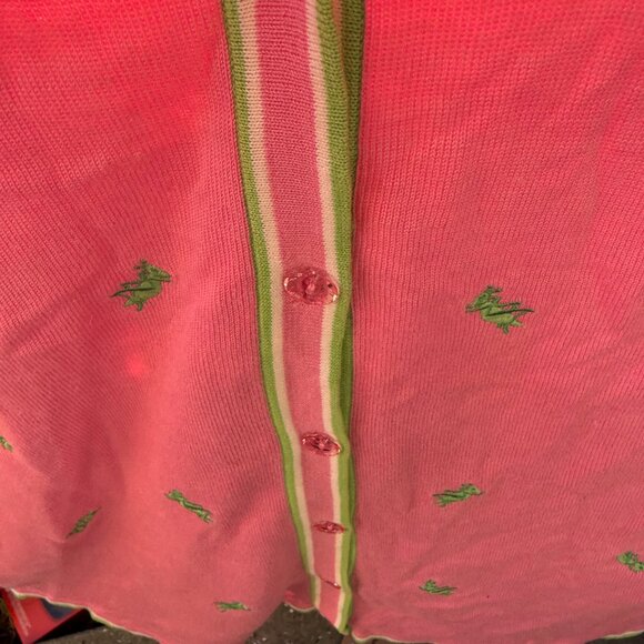 Quacker Factory Plus Size Cardigan Pink with Crickets Size 3X EUC - Picture 2 of 10